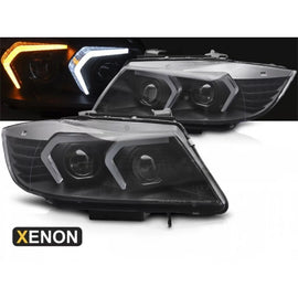 Xenon kit fari anteriori per BMW Serie 3 E90 berlina, E91 Touring LCI 2009-2011 con nero base
