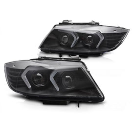Xenon kit fari anteriori per BMW Serie 3 E90 berlina, E91 Touring LCI 2009-2011 con nero base