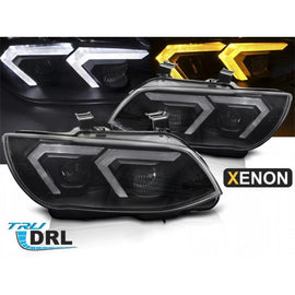 Xenon kit fari anteriori per BMW Serie 3 E92 coupe, E93 cabriolet 2010-2013 con nero base, per modelli con di serie DRL