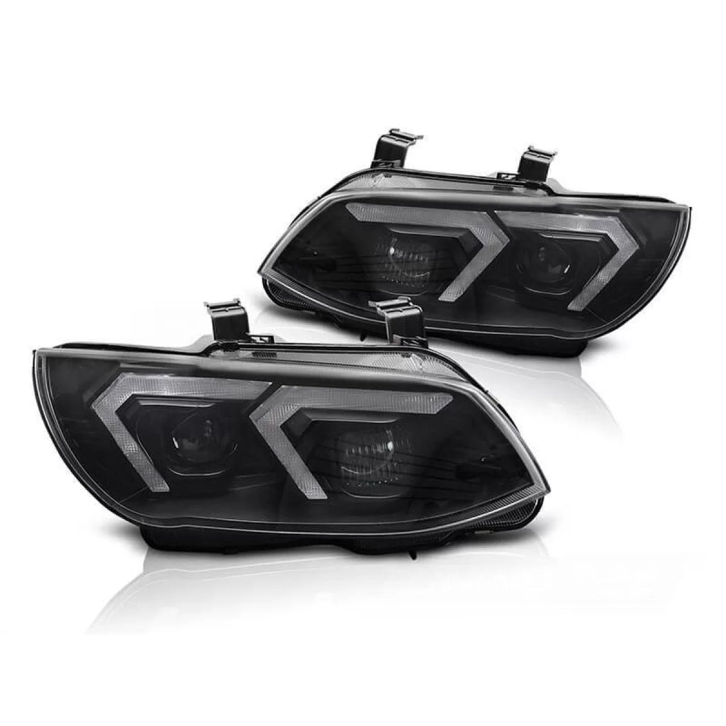 Xenon kit fari anteriori per BMW Serie 3 E92 coupe, E93 cabriolet 2010-2013 con nero base, per modelli con di serie DRL