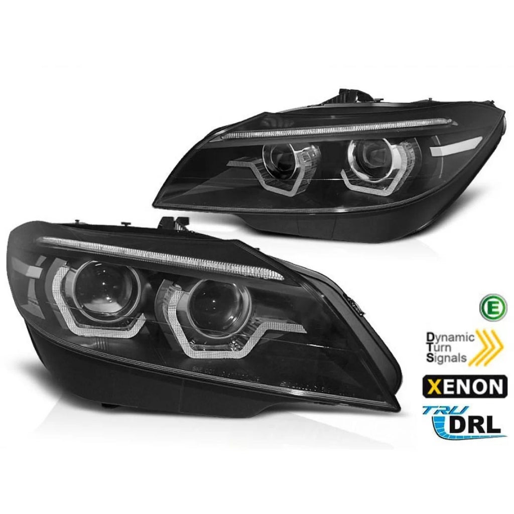 Xenon Set fari anteriori con 3D Angel Eyes per BMW Z4 E89 2009-2013 per AFS, nero base, sinistro e destro