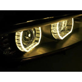Xenon Set fari anteriori per BMW Serie 3 E92 coupe, E93 cabriolet 2006-2010 con nero base, per modelli con di serie DRL