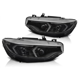 Xenon Set fari anteriori per BMW Serie 4 F32 coupe, F33 cabriolet 2013-2017 con nero base, per il modello con di serie