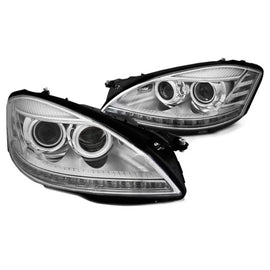Xenon Set fari anteriori per Mercedes Classe S W221 2005-2009 con cromato base, sinistro e destro