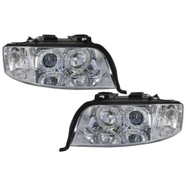 Xenon fari anteriori Angel Eyes per Audi A6 4B C5 (2001-2004) berlina Avant cromato