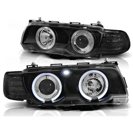 Xenon fari anteriori Angel Eyes nero compatibile BMW E38 09.98-07.01