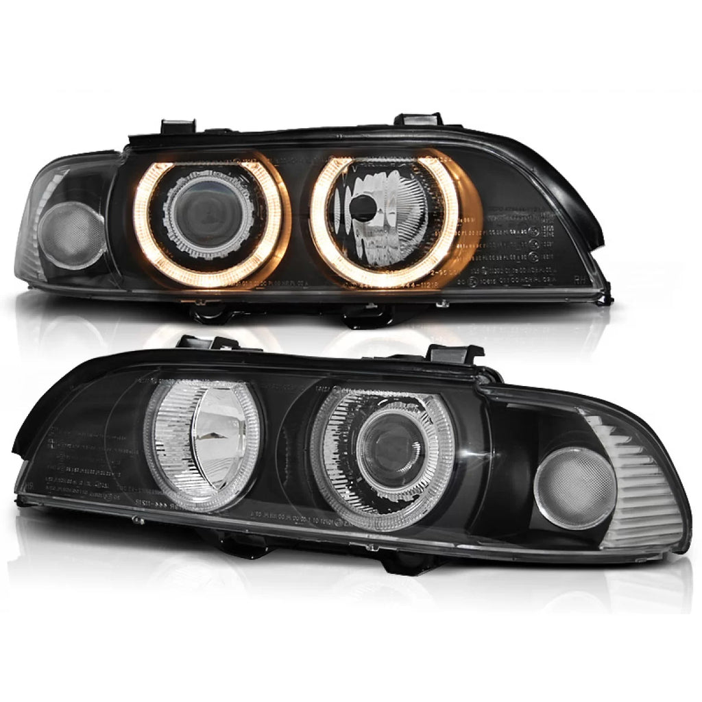 Xenon fari anteriori Angel Eyes nero compatibile BMW E39 09.95-06.03