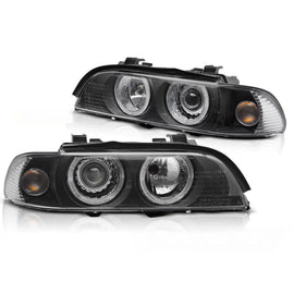 Xenon fari anteriori Angel Eyes nero compatibile BMW E39 LCI 00-03