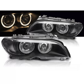 Xenon fari anteriori Angel Eyes nero compatibile BMW E46 03-06 COUPE CABRIO