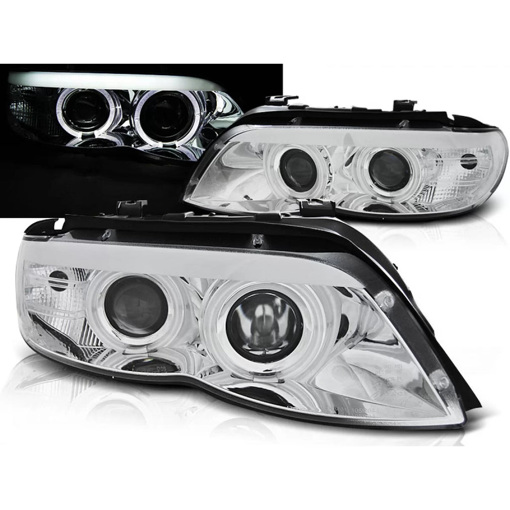 Xenon fari anteriori Angel Eyes cromato compatibile BMW X5 E53 11.03-06