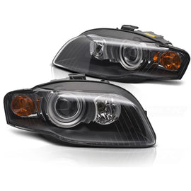 Xenon Fari anteriori neri compatibile AUDI A4 B7 11.04-03.08