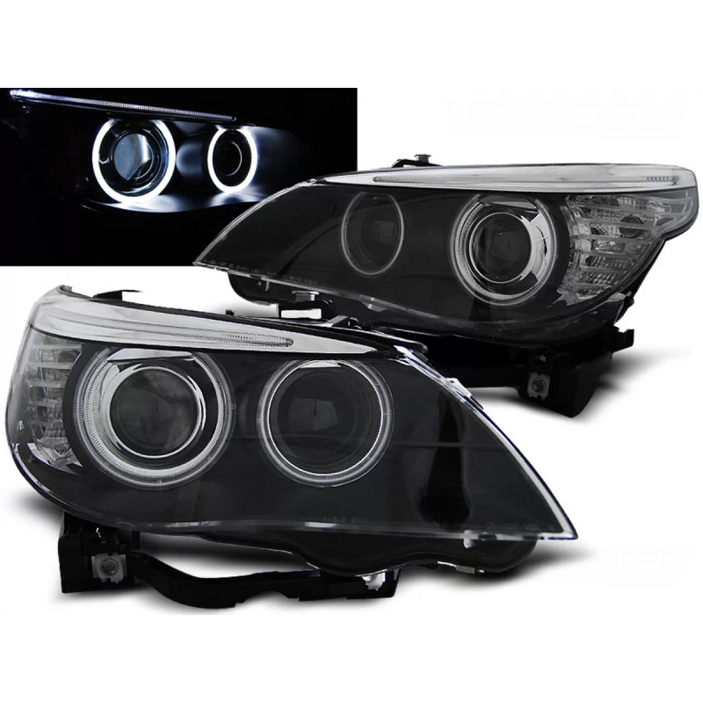 Xenon fari anteriori D2S Angel Eyes CCFL nero compatibile BMW E60/E61 03-04