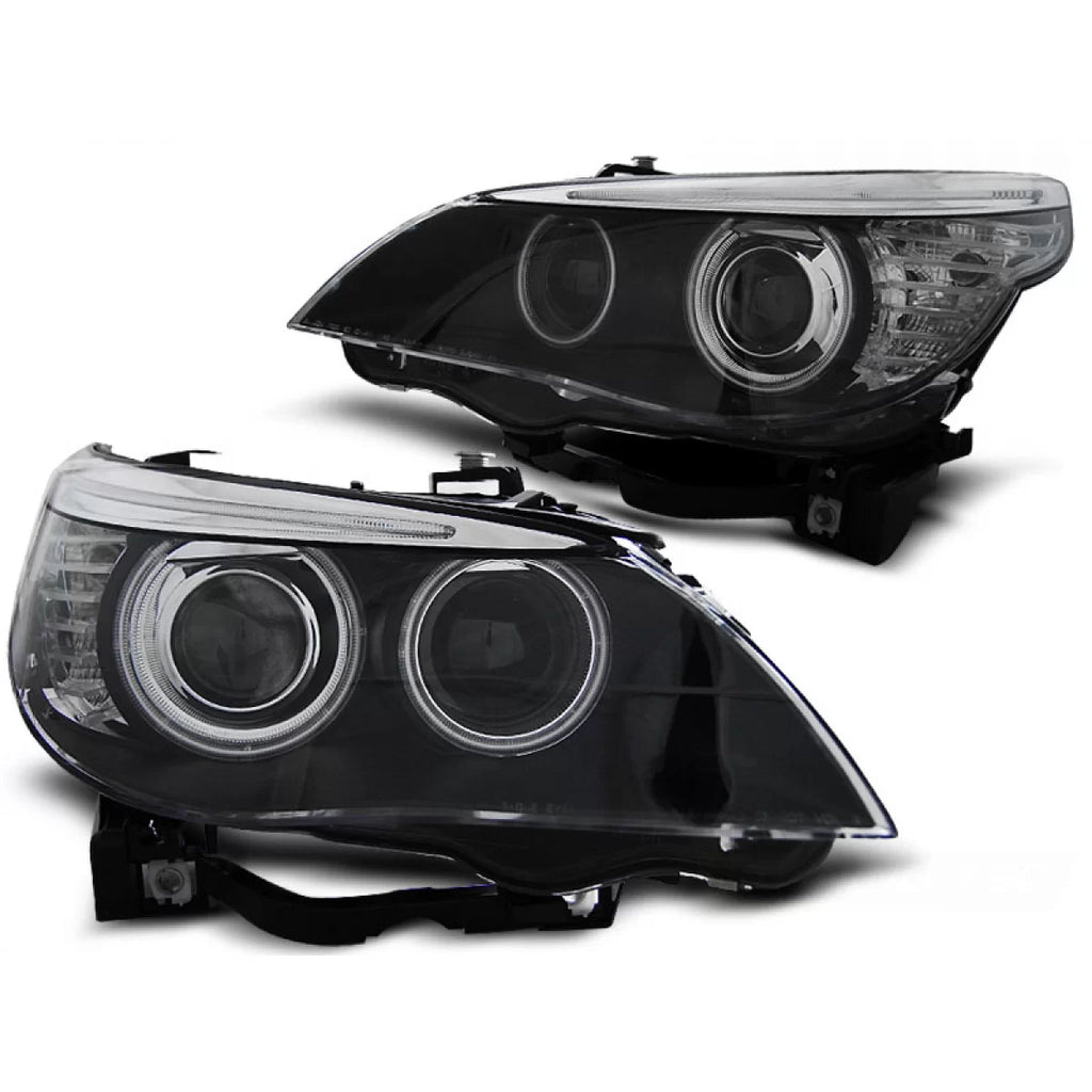 Xenon fari anteriori D2S Angel Eyes CCFL nero compatibile BMW E60/E61 03-04