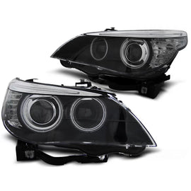 Xenon fari anteriori D2S Angel Eyes CCFL nero compatibile BMW E60/E61 03-04