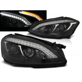 Xenon fari anteriori luce diurna nero compatibile MERCEDES W221 05-09