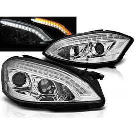Xenon fari anteriori luce diurna cromato compatibile MERCEDES W221 05-09
