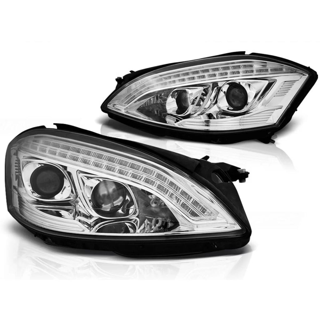 Xenon fari anteriori luce diurna cromato compatibile MERCEDES W221 05-09