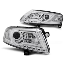 Carica l'immagine nel visualizzatore di Gallery, Xenon fari anteriori a guida di luce DRL cromato compatibile AUDI A6 C6 04-08