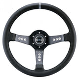 Sparco L777 Volate 63 mm Piatto Pelle nera Raggi neri