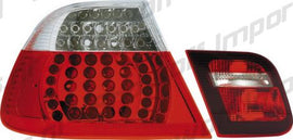 BMW Serie 3 E46 Sedan 98-02 Fanali Posteriori a LED Rossi/Trasparenti