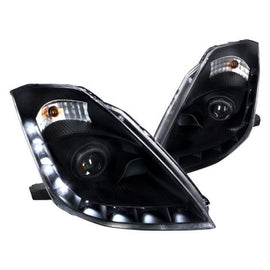 Nissan 350Z 03-09 DRL Fari Anteriori Neri Xenon V2