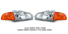 Carica l&#39;immagine nel visualizzatore di Gallery, Honda Civic EG 92-95 2/3D Fari Anteriori Chrome + Frecce Trasparenti