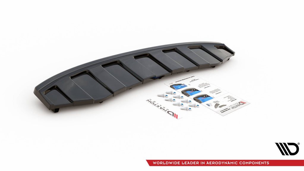 Splitter posteriore centrale AUDI A6 C7 S-LINE AVANT scarico 2x1 (con barre verticali)