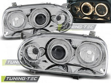 Load image into Gallery viewer, Fari Anteriori ANGEL EYES CHROME per VW GOLF MK3 09.91-08.97