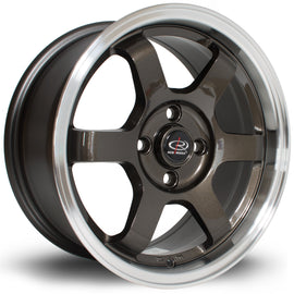 Cerchio in Lega Rota Grid 15x7 4x100 ET40 Gunmetal Polished Lip