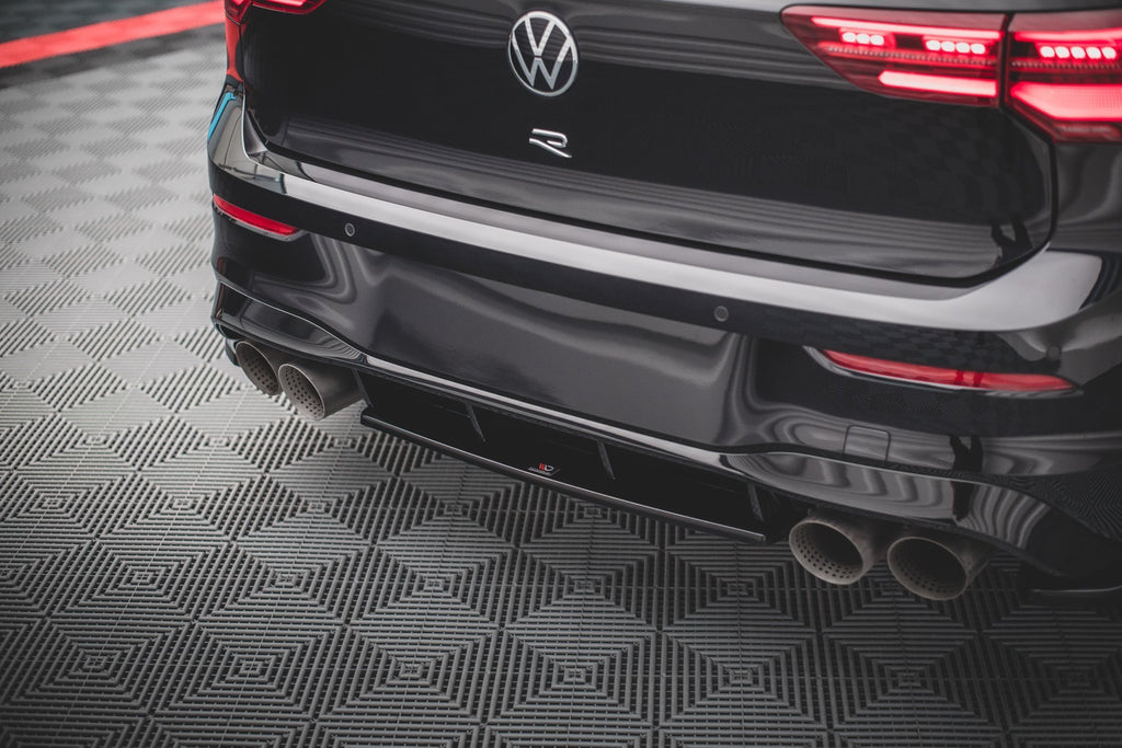 Splitter posteriore centrale per Volkswagen Golf R Mk8