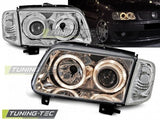 Fari Anteriori ANGEL EYES CHROME per VW POLO 6N2 10.99-10.01