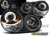 Fari Anteriori ANGEL EYES Neri per VW POLO 9N 11.01-04.05