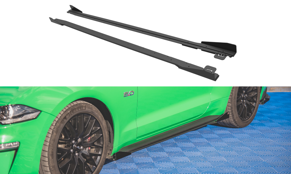 Street Pro Diffusori Sotto Minigonne V.1 + Flap Ford Mustang GT Mk6 Facelift