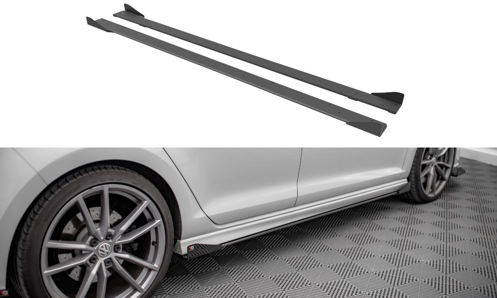 Street Pro Diffusori Sotto Minigonne + Flap Volkswagen Golf R Mk7