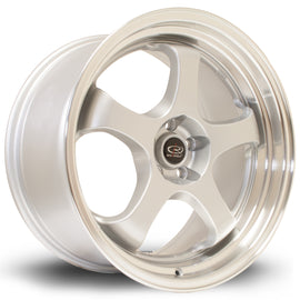 Cerchio in Lega Rota D2EX 18x9.5 5x100 ET38 Silver Polished Lip