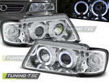 Fari Anteriori ANGEL EYES CHROME per AUDI A3 8L 08.96-08.00