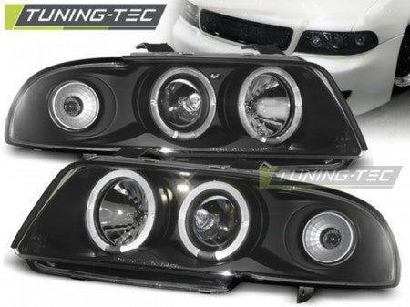 Fari Anteriori ANGEL EYES Neri per AUDI A4 B5 11.94-12.98