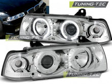 Carica l&#39;immagine nel visualizzatore di Gallery, Fari Anteriori ANGEL EYES CHROME per BMW Serie 3 E36 12.90-08.99 C/C