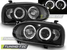 Load image into Gallery viewer, Fari Anteriori ANGEL EYES Neri per VW GOLF MK3 09.91-08.97