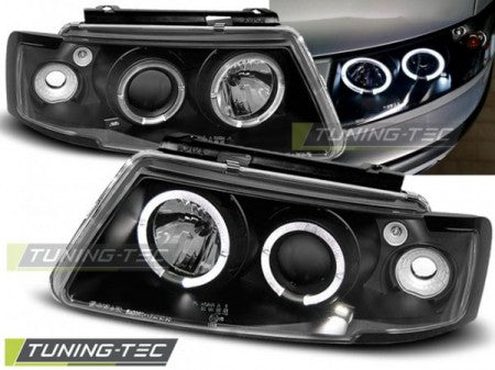 Fari Anteriori ANGEL EYES Neri per VW PASSAT B5 3B 11.96-08.00