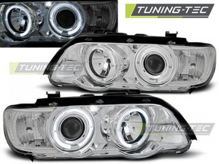 Fari Anteriori ANGEL EYES CHROME per BMW X5 E53 09.99-10.03