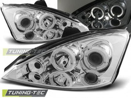 Fari Anteriori per FORD FOCUS MK1 10.98-10.01 ANGEL EYES CHROME