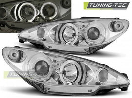 Fari Anteriori per PEUGEOT 206 02- ANGEL EYES CHROME