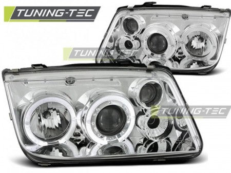 Fari Anteriori ANGEL EYES CHROME per VW BORA 09.98-07.05