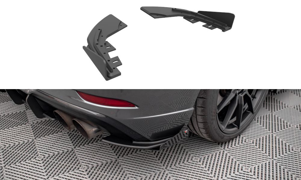 Street Pro Splitter Laterali Posteriori + Flap Audi S3 Sportback 8V Facelift