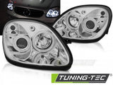 Fari Anteriori ANGEL EYES CHROME per MERCEDES R170 SLK 04.96-04