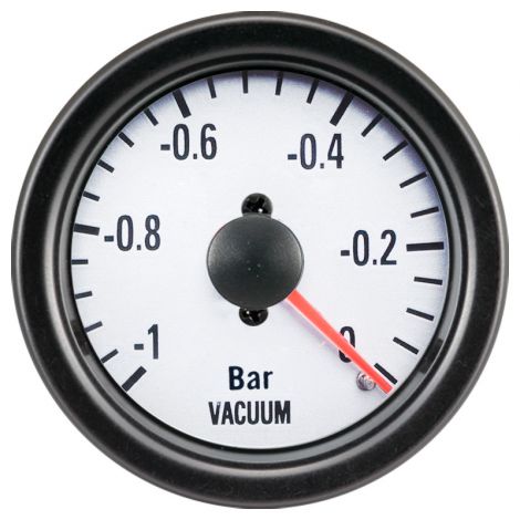 DFI Whiteline Universal Manometro da 52mm - Vacuum (Bar)