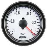 DFI Whiteline Universal Manometro da 52mm - Vacuum (Bar)