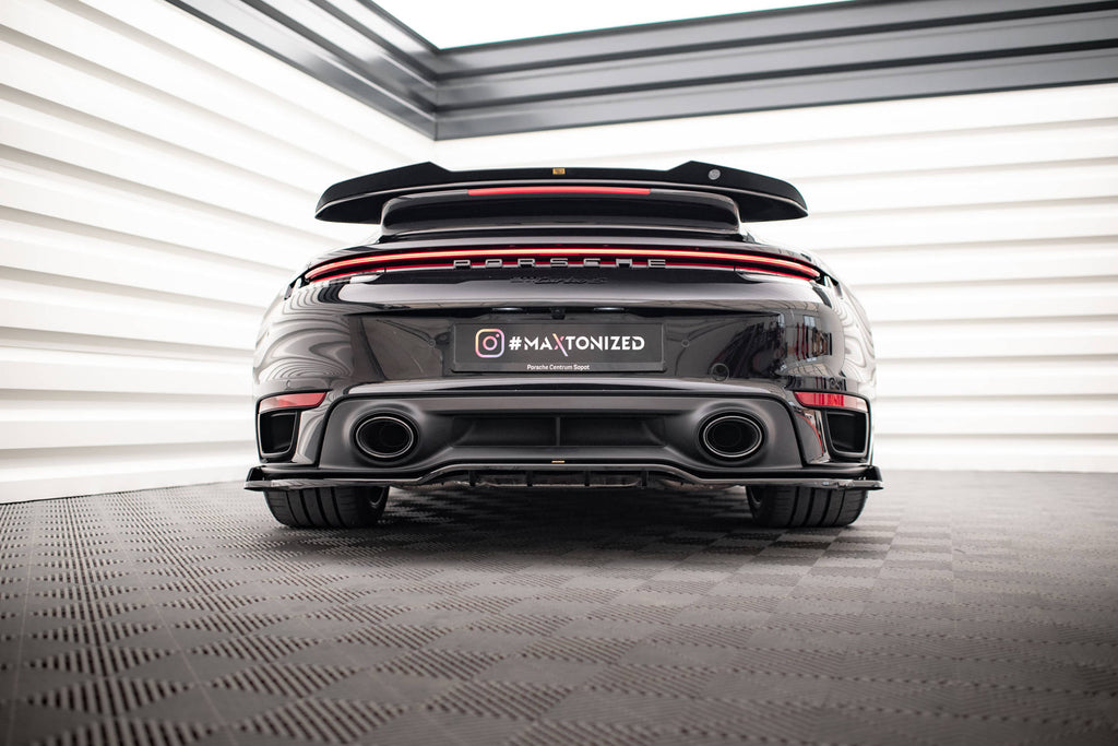 Splitter posteriore centrale (con barre verticali) Porsche 911 Turbo S 992