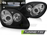 Fari Anteriori ANGEL EYES Neri per MERCEDES R170 SLK 04.96-04